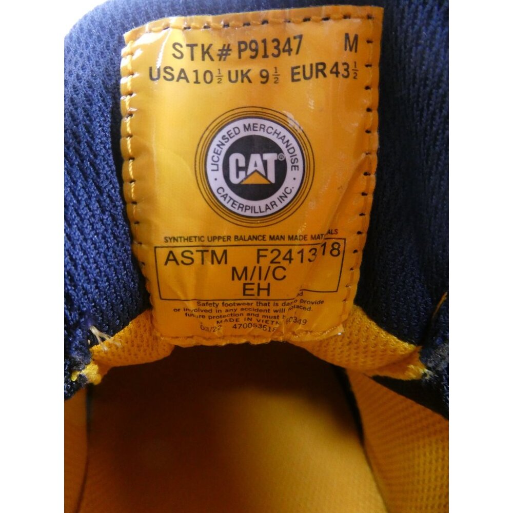 CAT Non-Metallic Composite Toe‎ Work Sneakers Men's Size 10.5 - Picture 13 of 13